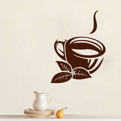 fuzzy 65 cm Coffee Self Adhesive Sticker(Pack of 1)