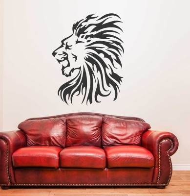 fuzzy 50 cm Lion Self Adhesive Sticker(Pack of 1)