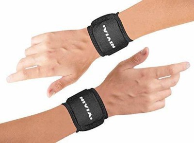 NIVIA Wrist Band (Pack Of 2)Wrist Support (Black) Wrist Support(Black)