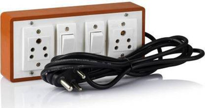 Laksh Enterprisee Extension Switch Board with 2 Sockets(5A) Switches(5A)-Extension Boards 2  Socket Extension Boards(Brown, 3 m)