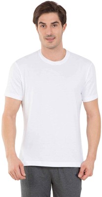 JOCKEY Solid Men Round Neck White T-Shirt