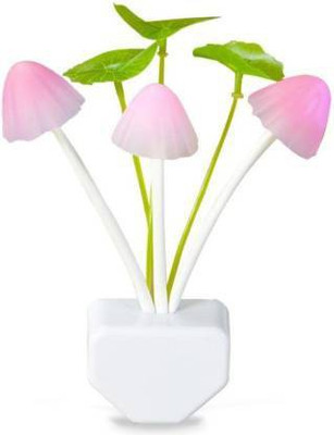 BELOWCLUB 0.2 W Colour Changing Mushroom Shape LED Night Light Lamp, with Smart Sensor Auto on-Off Night Lamp(13 cm, Multicolor)
