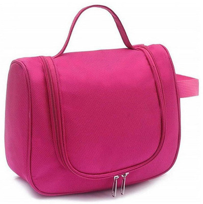 Drunna Waterproof Travel Toiletry Bag Waterproof Toiletry Kit Portable Dopp Kit Large Capacity Cosmetic Bags for Packing Makeup, Multifunctional Large Makeup Cosmetic Bag with Hanging Hook Travel Toiletry Kit(Pink)