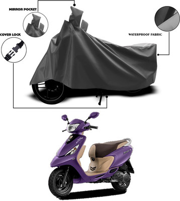 ANTHUB Waterproof Two Wheeler Cover for TVS(Scooty Zest 110, Grey)