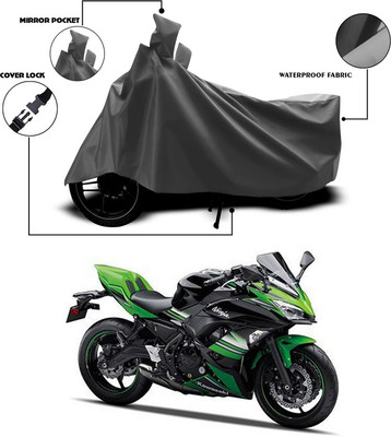 ANTHUB Waterproof Two Wheeler Cover for Kawasaki(Ninja 650, Grey)