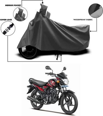 ANTHUB Waterproof Two Wheeler Cover for Suzuki(Hayate, Grey)