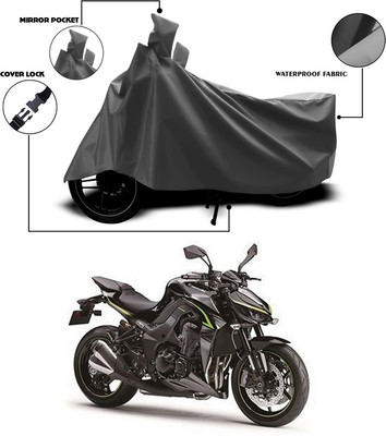 SEBONGO Waterproof Two Wheeler Cover for Kawasaki(Grey)