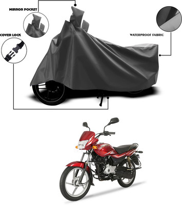 SEBONGO Waterproof Two Wheeler Cover for Bajaj(Platina, Grey)