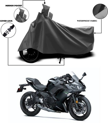 ANTHUB Waterproof Two Wheeler Cover for Kawasaki(Ninja 650, Grey)