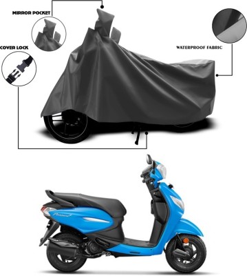 SEBONGO Waterproof Two Wheeler Cover for Hero(Pleasure+ 110, Grey)