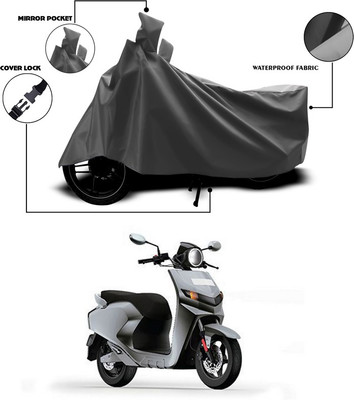 SEBONGO Waterproof Two Wheeler Cover for 22Motors(Flow, Grey)