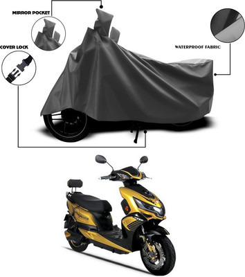 SEBONGO Waterproof Two Wheeler Cover for Okinawa(Praise, Grey)
