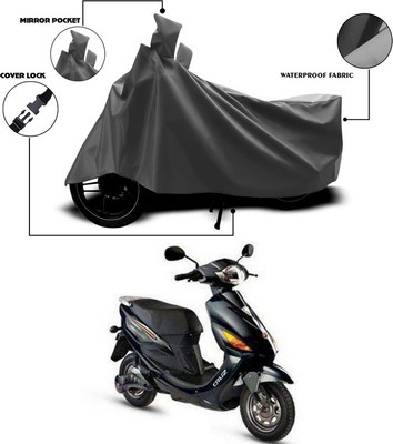 SEBONGO Waterproof Two Wheeler Cover for Hero(Electric Cruz, Grey)