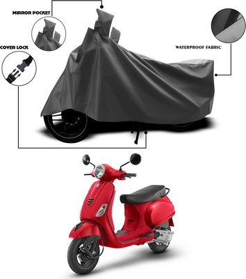 SEBONGO Waterproof Two Wheeler Cover for Vespa(Vespa, Grey)