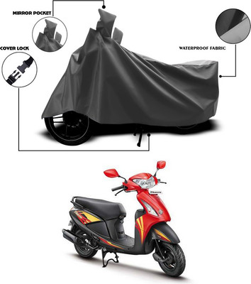 SEBONGO Waterproof Two Wheeler Cover for Hero(Pleasure, Grey)