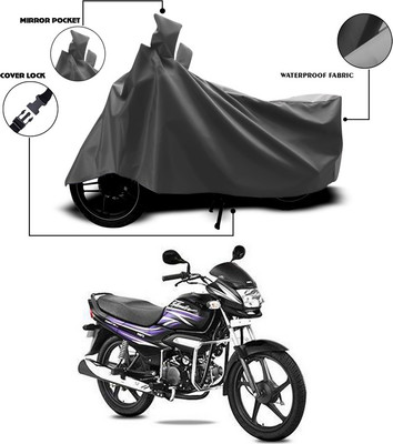 SEBONGO Waterproof Two Wheeler Cover for Hero(Super Splendor, Grey)