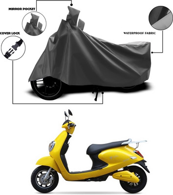ANTHUB Waterproof Two Wheeler Cover for Techo Electra(Emerge, Grey)