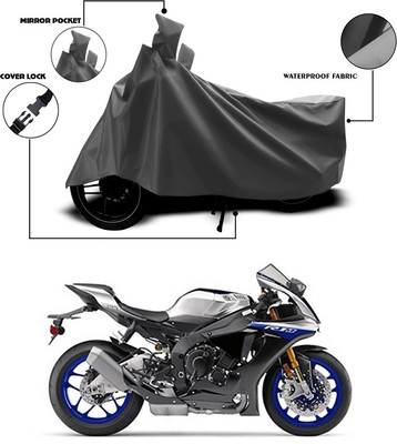 SEBONGO Waterproof Two Wheeler Cover for Yamaha(YZF R1M, Grey)