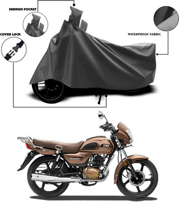 SEBONGO Waterproof Two Wheeler Cover for TVS(Radeon, Grey)