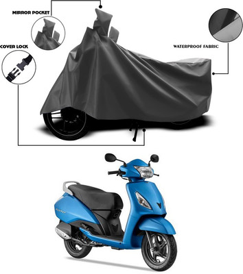 SEBONGO Waterproof Two Wheeler Cover for TVS(Jupiter, Grey)