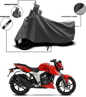 SEBONGO Waterproof Two Wheeler Cover for TVS(Apache RTR 160 4V, Grey)