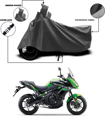 ANTHUB Waterproof Two Wheeler Cover for Kawasaki(Versys 650, Grey)
