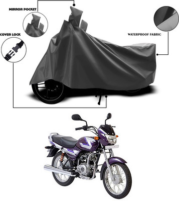 ANTHUB Waterproof Two Wheeler Cover for Bajaj(CT100, Grey)