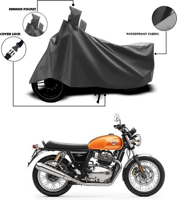 SEBONGO Waterproof Two Wheeler Cover for Royal Enfield(Interceptor 650, Grey)