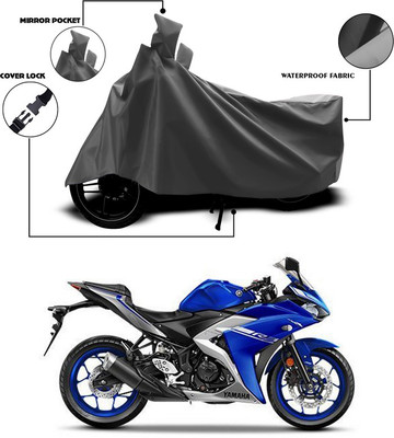 SEBONGO Waterproof Two Wheeler Cover for Yamaha(YZF R3, Grey)