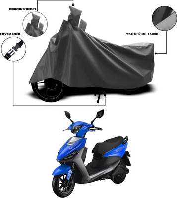 SEBONGO Waterproof Two Wheeler Cover for Indus(Yo, Grey)