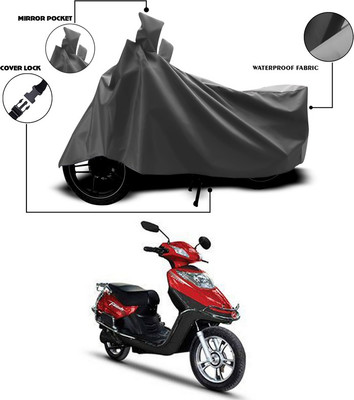 SEBONGO Waterproof Two Wheeler Cover for Hero(Electric, Grey)