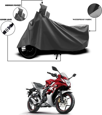 SEBONGO Waterproof Two Wheeler Cover for Suzuki(Gixxer SF, Grey)