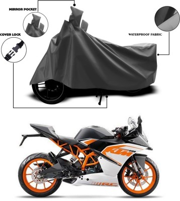 SEBONGO Waterproof Two Wheeler Cover for KTM(RC 200, Grey)