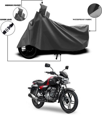 SEBONGO Waterproof Two Wheeler Cover for Bajaj(V15, Grey)