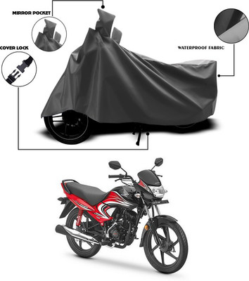 ANTHUB Waterproof Two Wheeler Cover for Honda(Dream Yuga, Grey)