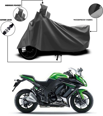 SEBONGO Waterproof Two Wheeler Cover for Kawasaki(Ninja 1000, Grey)