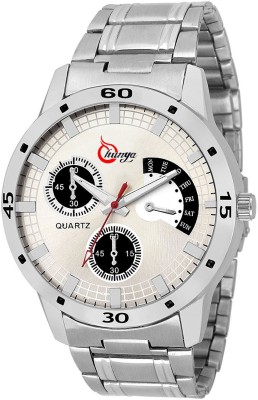 Shunya EG-M-103 Silver Strap White Dial Analog Watch  - For Men