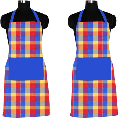 AIRWILL Cotton Home Use Apron - Free Size(Multicolor, Pack of 2)