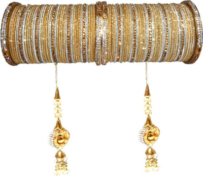 RENOY Metal Zircon Bangle Set(Pack of 82)