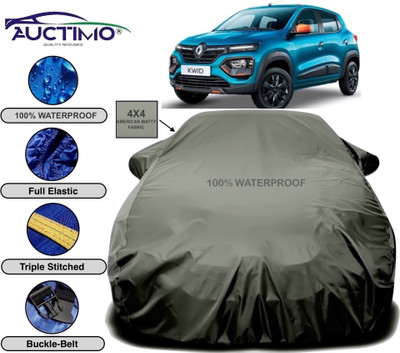 AUCTIMO Car Cover For Renault Kwid (With Mirror Pockets)(Green)