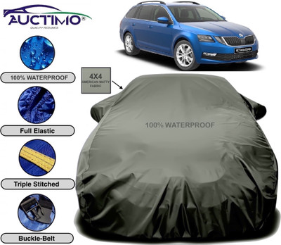 AUCTIMO Car Cover For Skoda Octavia Combi (With Mirror Pockets)(Green)