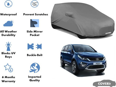 Coverit Car Cover For Tata Hexa (With Mirror Pockets)(Grey)