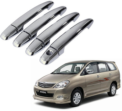 Uniqon (Set Of 4 Pcs) Stylish Car Door Catch Handle Chrome Cover Finishing Suitable For Cars Car Grab Handle Cover