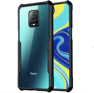Phone Case Cover Front & Back Case for Poco M2 Pro, Mi Redmi Note 9 Pro, Mi Redmi Note 9 Pro Max(Transparent, Black, Shock Proof)