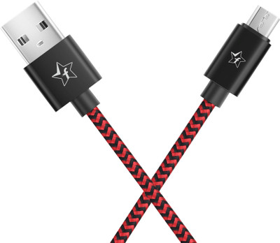 Flipkart SmartBuy AMRBR1M04 1 m Micro USB Cable(Compatible with Mobile, Tablet, Black, Red)