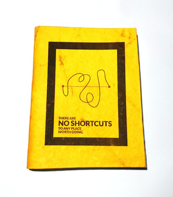 Cutrunn Hand Made A5 Diary Unrulled 100 Pages(Yellow)