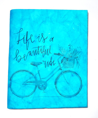 Cutrunn Hand Made A5 Diary Unrulled 100 Pages(Blue)