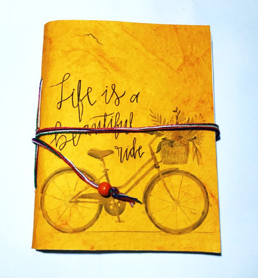 Cutrunn Hand Made A5 Diary Unrulled 100 Pages(Yellow)