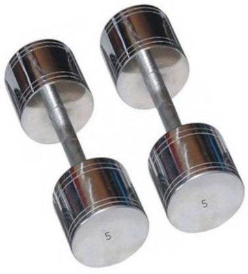 Kiraro Pair Of 2x 5Kg Fixed Weight Steel Dumbbell (Total Weight 10Kg) Fixed Weight Dumbbell(10 kg)