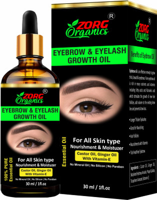 Zorg Organics Eyebrow & Eyelash Growth Oil for women 30 ml(Black)